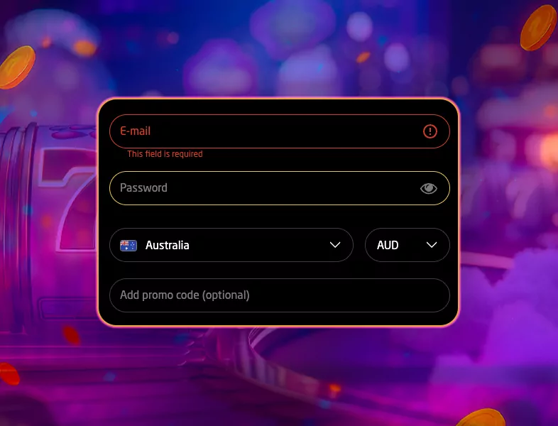 Entering personal data