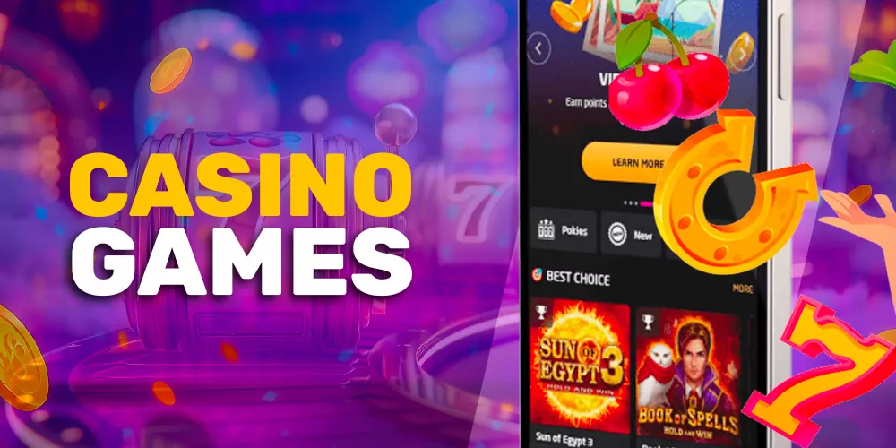 Casino games in app